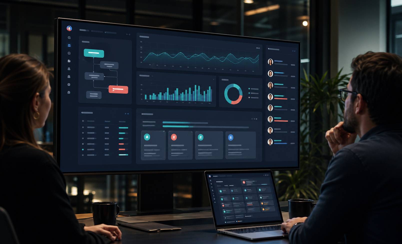 Illustrative workspace for a custom software and knowledge portal